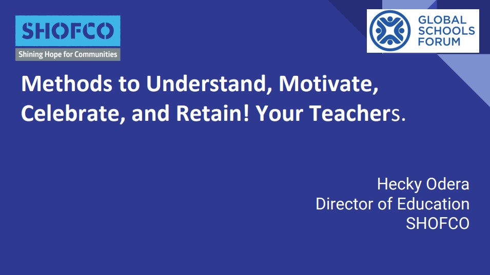 SHOFCO Teacher Retention Presentation